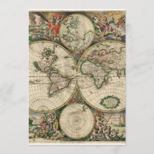 旧世界地図 招待状