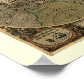 旧世界地図 – 16世紀以上の地図 ポスター (角)