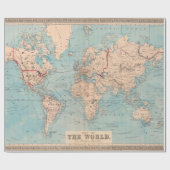 旧世界地図（1876年） ラッピングペーパー (フラット)