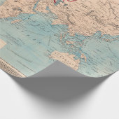 旧世界地図（1876年） ラッピングペーパー (角)