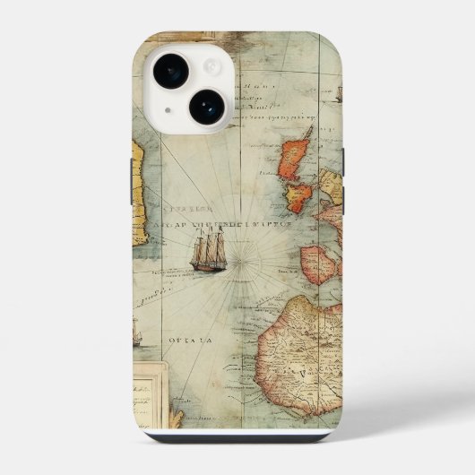 旧世界地図 iPhoneケース (裏面)