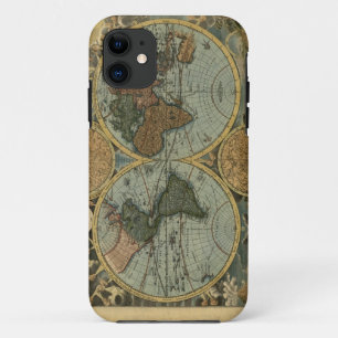 旧世界地図iPhoneケース iPhone 11 ケース