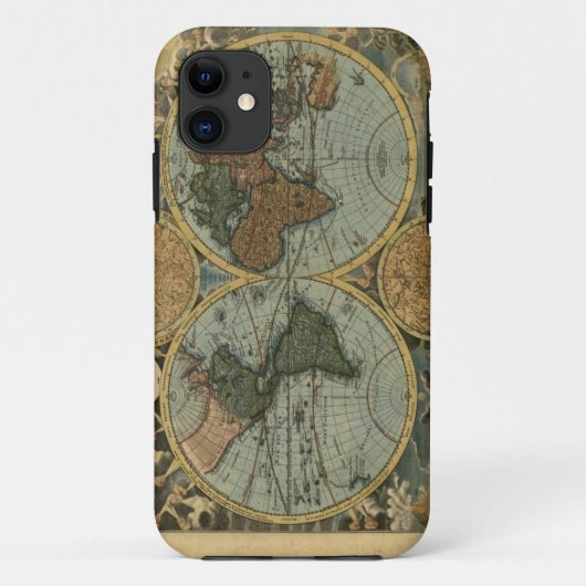 旧世界地図iPhoneケース Case-Mate iPhoneケース (裏面)