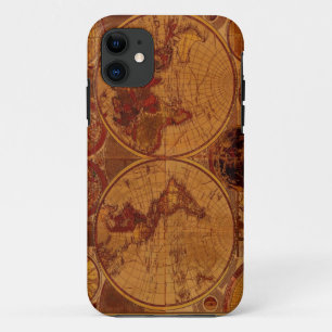 旧世界地図iPhoneケース iPhone 11 ケース