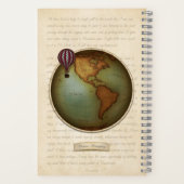 旧世界新世界地図カスタムSteampunk 5.5x8.5 ノートブック (裏面)