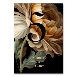 旧世界暗色絵を描の花結婚の テーブルナンバー