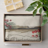 旧世界父クリスマスと楽譜のデコページ 薄葉紙 (ギフト)