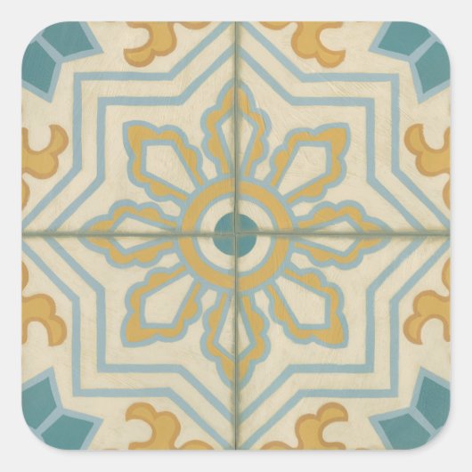 旧世界装飾瓦模様 スクエアシール (正面)