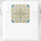 旧世界装飾瓦模様 スクエアシール (バッグ)