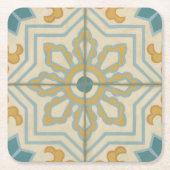旧世界装飾瓦模様 スクエアペーパーコースター (正面)