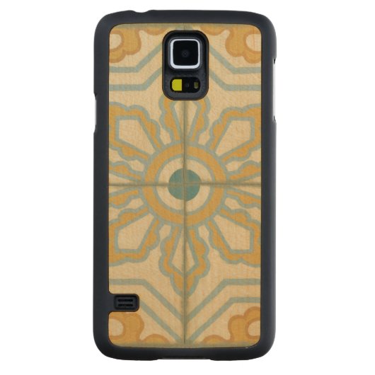 旧世界装飾瓦模様 CarvedメープルGalaxy S5スリムケース (裏面)