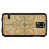旧世界装飾瓦模様 CarvedメープルGalaxy S5スリムケース (正面(横))