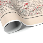 旧世界金ゴールド鉱業地図（1907年）包装紙 ラッピングペーパー (ロールコーナー)