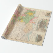 旧中央ドイツと北ドイツの都市地図（1872年）  ラッピングペーパー (アンロールド)