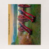 旧内戦の大砲。クリスマスの挨拶 ジグソーパズル (縦)