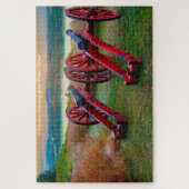 旧内戦の大砲。クリスマスの挨拶 ジグソーパズル (縦)