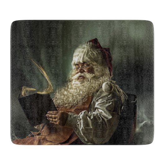 旧写真のサンタクロース魔法の休日C カッティングボード (正面)