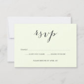 旧写真ウェディングRSVPカード 出欠カード (正面)