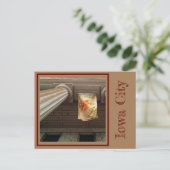 旧冠歴史的アイオワ州旗はがき ポストカード (スタンド正面)