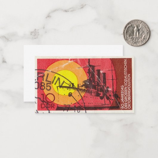 旧切手 ノートカード (正面/裏面インサイチュ)