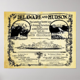 旧列車旅行休暇広告 ポスター