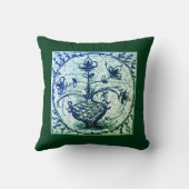 旧北ドイツのタイル、ヴィンテージセラミックタイル クッション (裏面)