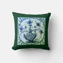 旧北ドイツのタイル、ヴィンテージセラミックタイル クッション