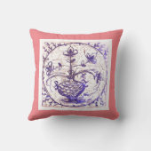 旧北ドイツのタイル、ヴィンテージセラミックタイル クッション (裏面)