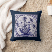 旧北ドイツのタイル、ヴィンテージセラミックタイル クッション (ブランケット)