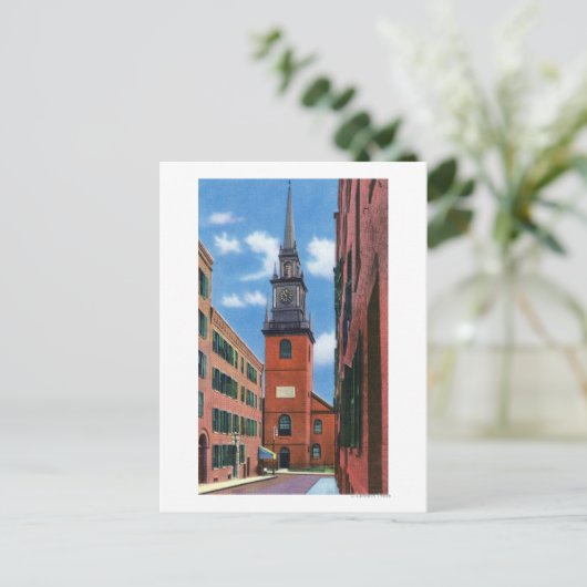 旧北教会の外観 ポストカード (スタンド正面)