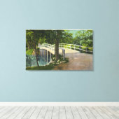 旧北橋のビュー キャンバスプリント (インサイチュ (ウッドフロア))