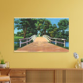 旧北橋のミニッツマン像のビュー キャンバスプリント (インサイチュ (リビング))