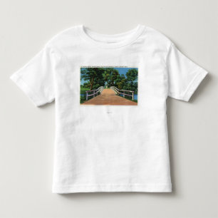 旧北橋のミニッツマン像のビュー トドラーTシャツ