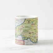 旧南ウェールズ地図 コーヒーマグカップ (中央)
