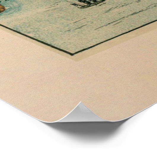 旧南カリフォルニア海岸地図(1897) ポスター (角)