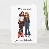 旧友おもしろい老ユージングユーモア誕生日 カード (正面)