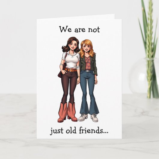 旧友おもしろい老ユージングユーモア誕生日 カード (正面)