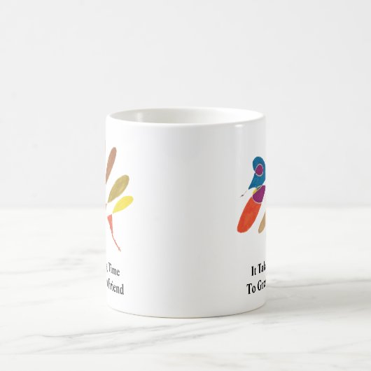 旧友のコーヒーを育てるのに長い時間がかかる  コーヒーマグカップ (中央)