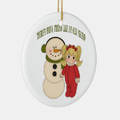 旧友の休日Ornのような雪の友人があります セラミックオーナメント (右)