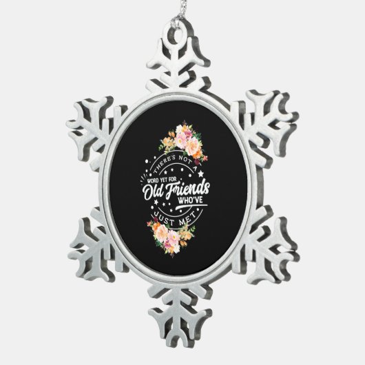 旧友への言葉 スノーフレークピューターオーナメント (右)