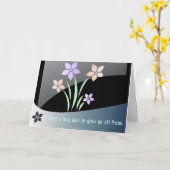 旧友を育てるのに長い時間がかかる カード (黄色い花)