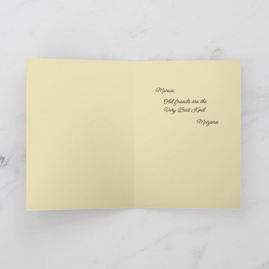 旧友最高の達グリーティングカード サンキューカード (内部)