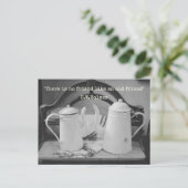 "旧友"ヴィンテージエナメルウェアコーヒー/紅茶ポットポー ポストカード (スタンド正面)