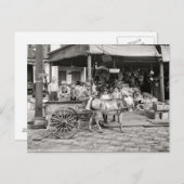 旧四半期フランスの市場 ポストカード (正面/裏面)