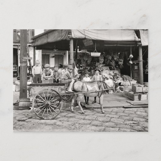 旧四半期フランスの市場 ポストカード (正面)