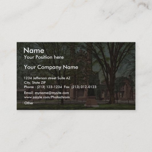 旧図書館イェール大学レアフォトクロム 名刺 (正面)