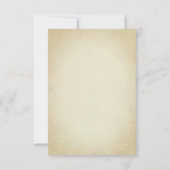 旧図書館カードウェディングRSVP 出欠カード (裏面)