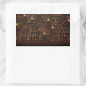 旧図書館読室 長方形シール (バッグ)