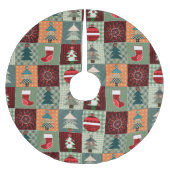 旧国ファッションドのキルティング模様 ブラッシュドポリエステルツリースカート (正面)