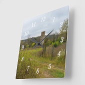 旧国営サイロ風景壁時計 スクエア壁時計 (傾斜)